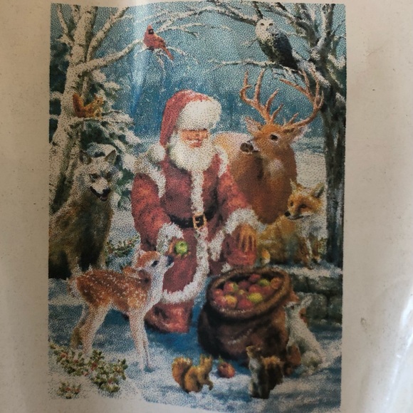 Painting with Diamonds Other - Painting with Diamonds Kit Festive Santa and Woodland Friends 60cm x 80cm